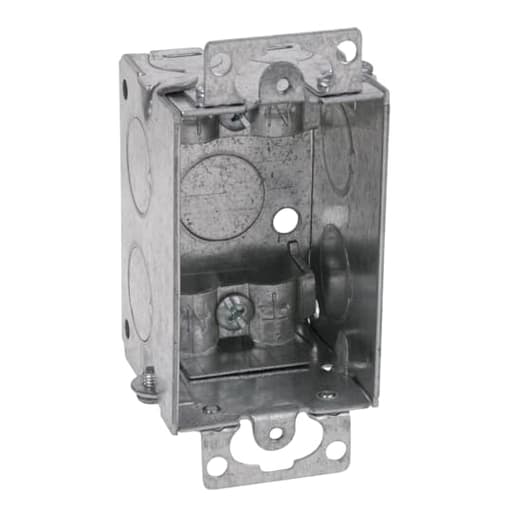 Thomas & Betts Co - Steel City LXMWOW-25 3 x 2 Inch Gangable Steel Switch Box with Ears and Clamp