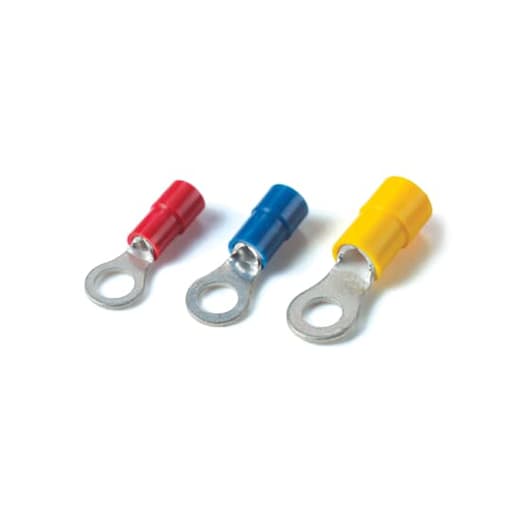 Thomas & Betts Co - Catamount TV18-6R-XV 22 to 16 AWG #6 Stud Red Electrotinned Copper Vinyl Insulated Ring Terminal