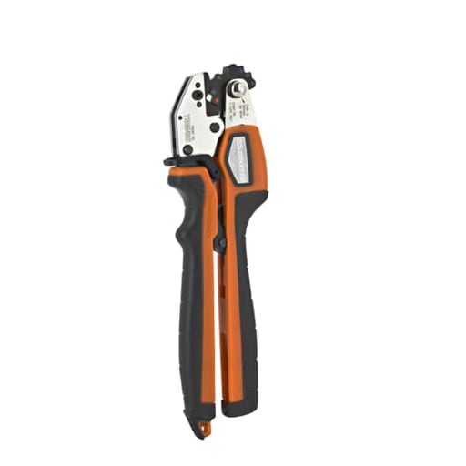 Thomas & Betts Co - Thomas & Betts TBM45S 8 to 2 AWG Orange/Black Copper Shure-Stake Ratchet Rotating Ergonomic Crimp Tool Lug