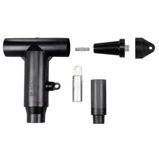 ABB Inc - ABB Elastimold 756LR-M0330-SG3 15/25/35kV, 600 Amp, Deadbreak Elbow, w/ Test Point (includes Plug, Cap, Stud, Lug & Cable Adapter), Cable Insulation Diameter 1.370-1.630 inches, Aluminum Lug, Conductor Size 500 kcmils Stranded Compressed, w/ SG3 Sealing Kit - Cold Shrinkable Seal w/ Copper Braid & Contant Force Spring.