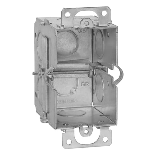 Thomas & Betts Co - Steel City CDOW-TG-25 Steel Gangable Old Work Box, 3" x 2" x 2-1/2" Deep, 12.5 cu.in., 1/2" KOs