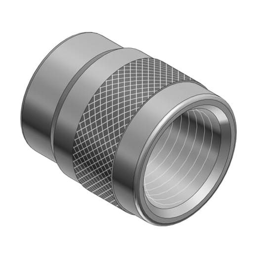 Thomas & Betts Co - Thomas & Betts MSA10024 NPT/MS Mechanical Connector Adapter, 1" NPT, 24,28 AN-MS Connector Shell, 1-7/16"-18 UNEF-2B Thread Size, Aluminum