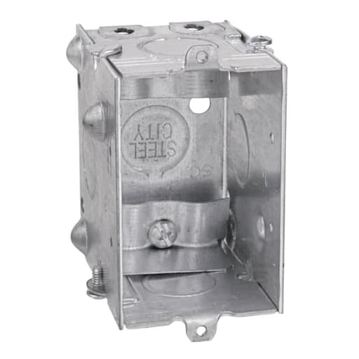 Thomas & Betts Co - Steel City LXWLE-25 3 x 2 x 2-1/2 Inch Dimensions 12.5 In. Gangable Steel Switch Box