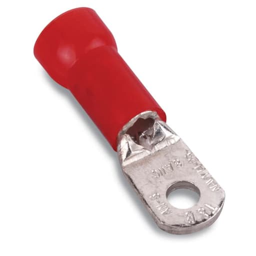 Thomas & Betts Co - Thomas & Betts RD8-12 1/2 Inch 8 AWG Insulated Nylon Ring Terminal