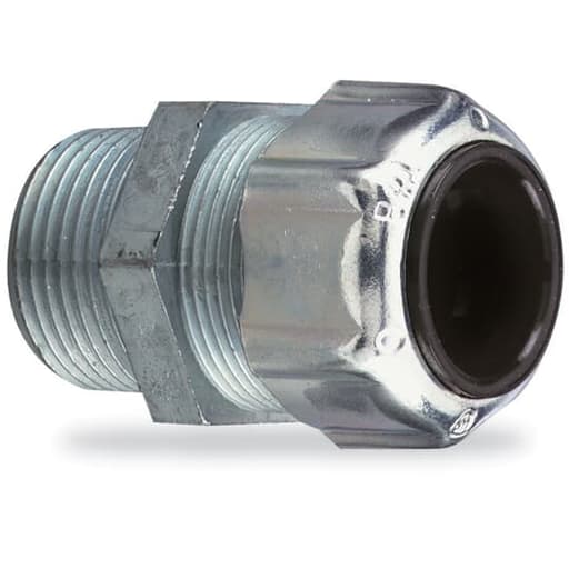 Thomas & Betts Co - Thomas & Betts 2546 1" Straight General Purpose Cable Gland / Strain Relief Cord Connector - Cord Range: .750 - .875