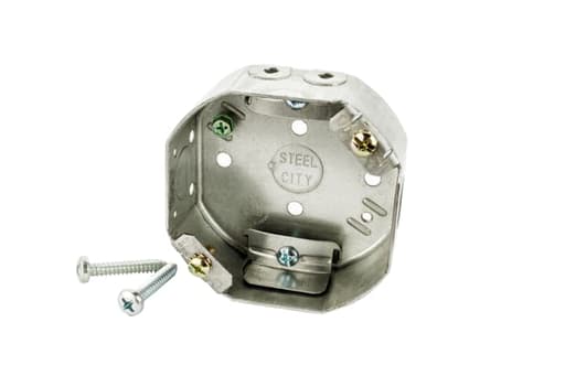 Thomas & Betts Co - Steel City 54151-CFB 4 x 1-1/2 Inch Octagon Ceiling Fan Box with 1/2 Inch Knockout