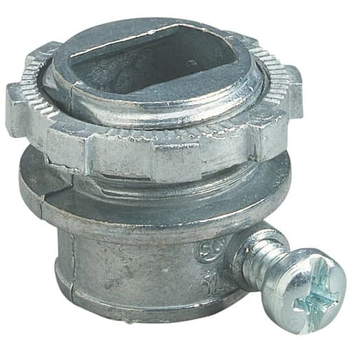 Thomas & Betts Co - Steel City XC220-SC 3/8" Armored Cable/Flex Conduit Set Screw Connector, Straight, Die Cast Zinc