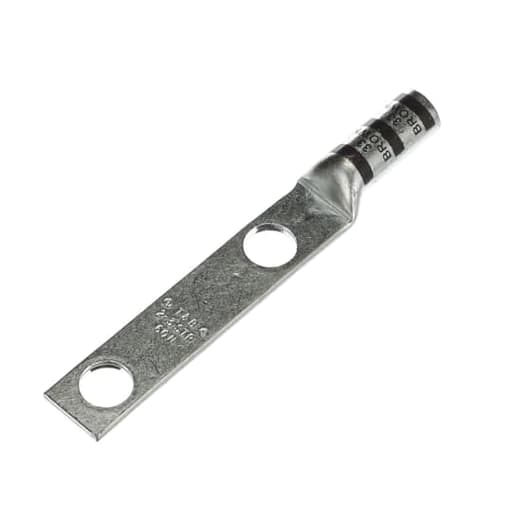 Thomas & Betts Co - Thomas & Betts 54810BE #2 AWG 3/8 Inch Stud Size 1-3/4 Inch Bolt Hole Spacing Long Barrel Lug