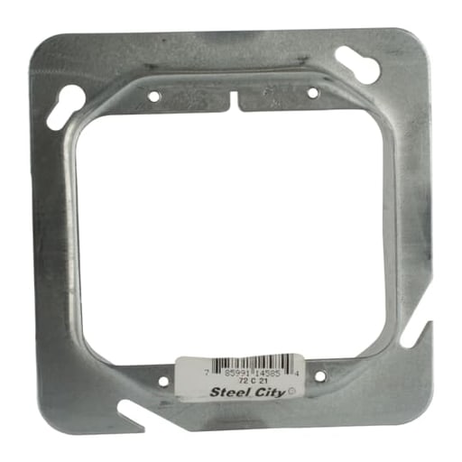 Thomas & Betts Co - Steel City 72C21 4-11/16" Steel Square Box Cover, 1-1/4" Raised, 15 cu.in.