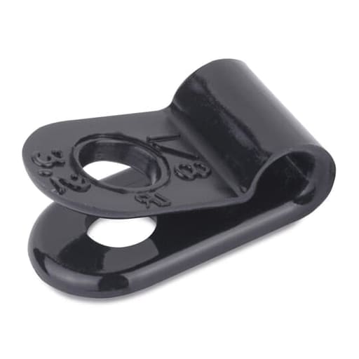 Thomas & Betts Co - Catamount N4NY-004-0-C .25 Inch Diameter Black Plain Edge Cable Clamp