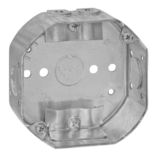 Thomas & Betts Co - Steel City 54151-N 4 x 1-1/2 Inch Steel Octagon Box with 1/2 Inch Knockout and Clamp