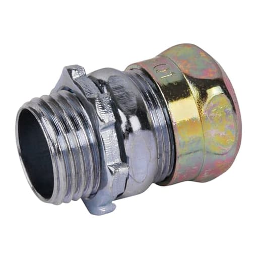 Thomas & Betts Co - Steel City TC1110A-RT 4" EMT Compression Connector, Steel - Non-Insulated - Raintight