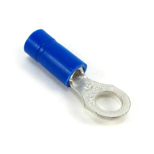 Thomas & Betts Co - Catamount TV14-8R-XV 16 to 14 AWG #8 Stud Blue Electrotinned Copper Vinyl Insulated Ring Terminal