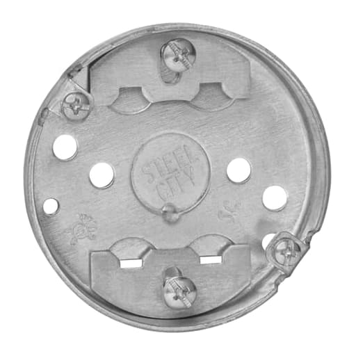 Thomas & Betts Co - Steel City 36115-C30 3-1/4 Inch Diameter 4cu.in Volume Round Steel Box with 1/2 Inch Knockout and Clamp