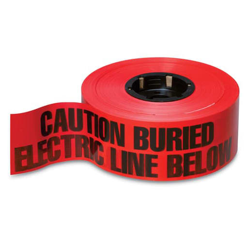Thomas & Betts Co - Thomas & Betts NA-0600 3 Inch x 1000 Foot Red Polyethylene Electric Line Barricade and Warning Tape