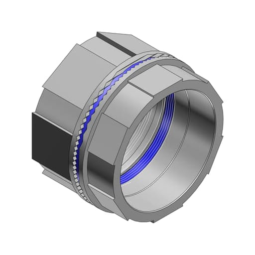 Thomas & Betts Co - Thomas & Betts H150BHD 1-1/2" Bulkhead Fitting, Insulated Throat, Nitrile Sealing Ring, Zinc