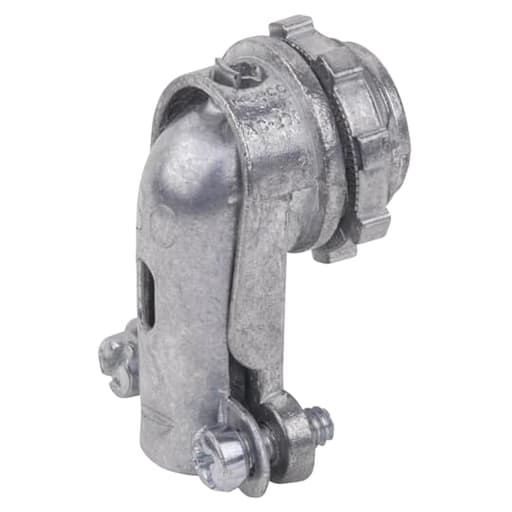 Thomas & Betts Co - Steel City XC-299 3-1/2 Inch 90 Degree Armored Cable Flexible Die-Cast Clamp Connector