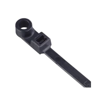 Thomas & Betts Co - Catamount L-11-50MH-0-C 11 Inch 50 lb Tensile Strength Black #10 Mounting Hole Cable Tie