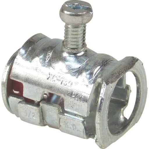 Thomas & Betts Co - Steel City XC-732 1/2 Inch Knockout Armored Cable Flexible Lok Steel Set Screw Insulated Connector
