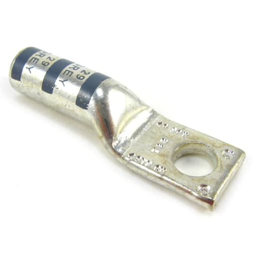 Thomas & Betts Co - Thomas & Betts 54906BE06 4 AWG Tiined Copper Long Barrel 1-Hole Compression Lug