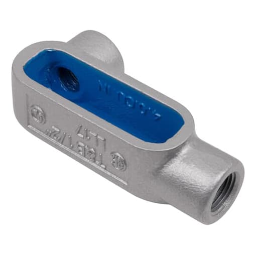 Thomas & Betts Co - Ocal LL68-4X-G 2" PVC-Coated Ocal-Blue® LL-Style Conduit Body, Form-8 - Gray