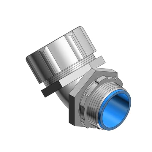 Thomas & Betts Co - Thomas & Betts 5342 1/2" 45deg Liquidtight Connector, Insulated Steel