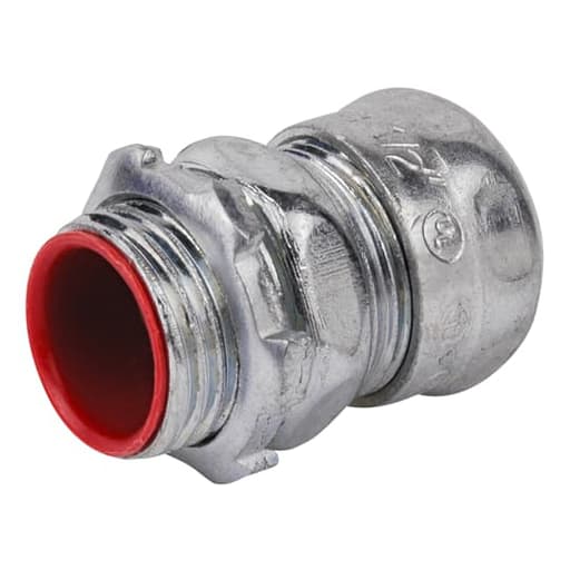 Thomas & Betts Co - Steel City TC711A 1/2" EMT Compression Connector, Steel - Insulated