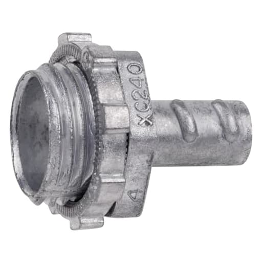 Thomas & Betts Co - Steel City XC244 1-1/4" Armored Cable/Flex Conduit Screw-In Connector, Die Cast Zinc