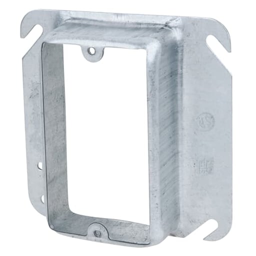 Thomas & Betts Co - Steel City 52C16 4" Steel Square Box Device Cover, 1-1/4" Raised, 8.3 cu.in.