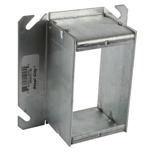 Thomas & Betts Co - Steel-City 52C512-25 4" Steel Square Cut Tile Wall Cover, 2" Raised, 14.8 cu.in.