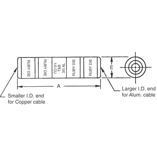 Thomas & Betts Co - ABB 60950 AL REDUCING SPLICE 3/0CU