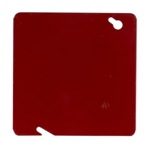 Thomas & Betts Co - Steel City 72-C-1RD 4-11/16 Inch Square Flat Blank Painted Red Cover