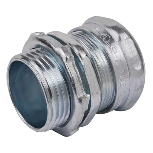 Thomas & Betts Co - Steel City TC113A 1" EMT Compression Connector, Steel - Non-Insulated