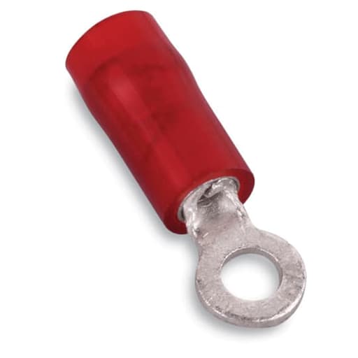 Thomas & Betts Co - Thomas & Betts RA713 Nylon-Insulated Ring Terminal - #22-16, 1/4"bolt (1000/Box)