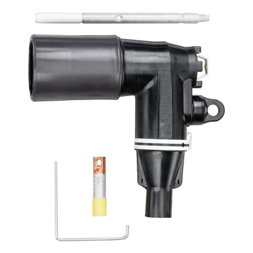 Thomas & Betts Co - ABB Elastimold 376LR-L-5240 200 Amp, 35kV, Loadbreak Elbow Connector w/ Test Point, Cable Insulation Diameter 1.180" to 1.465". Bi-Metal Compression Lug, Conductor Size AWG Compressed Stranded 1/0 /Solid 2/0 /mmSquared 53.49.
