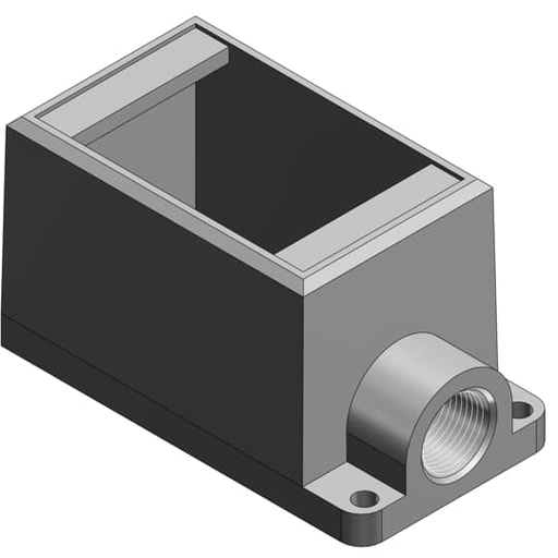 Thomas & Betts Co - Thomas & Betts FD2-TB 3/4 Inch 1-Gang Deep Iron Dead End Box