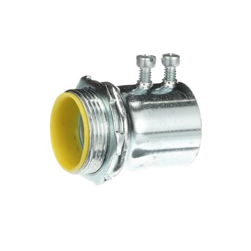 Thomas & Betts Co - Steel City TC724A 1-1/4" EMT Set Screw Connector, Steel - Insulated Throat