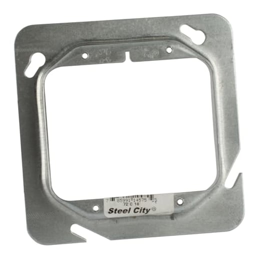 Thomas & Betts Co - Steel-City 72C18 4-11/16" Steel Square Box Device Cover, 3/4" Raised, 9 cu.in.