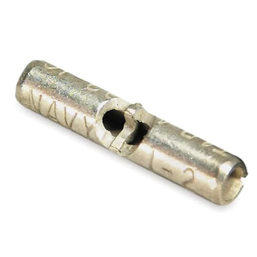 Thomas & Betts Co - Thomas & Betts 2G21 2 to 1 AWG 1.72 Inch Metallic Electrotinned Copper Non-Insulated Butt Splice