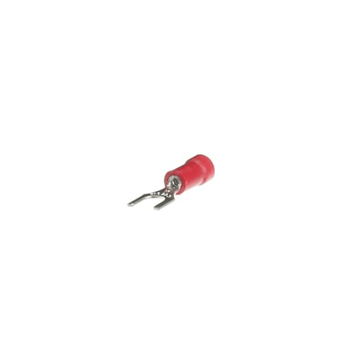 Thomas & Betts Co - Thomas & Betts 18RA-10F 22 to 16 AWG #10 Stud Red Electrotinned Copper Vinyl Insulated Fork Terminal