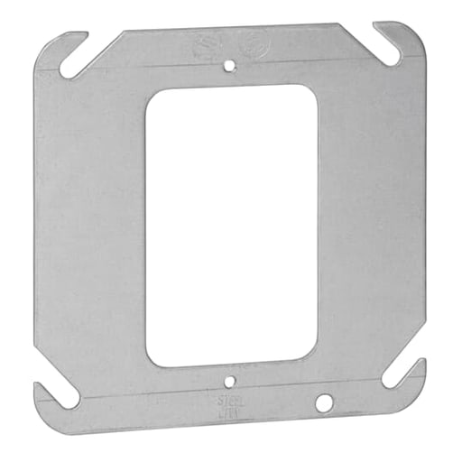 Thomas & Betts Co - Steel City 52C0 4" Steel Square Box Device Cover, Flat
