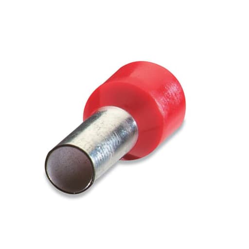 Thomas & Betts Co - Thomas & Betts F2027 18 to 17 AWG 0.492 Inch Red Electrotinned Copper Nylon Insulated Ferrule