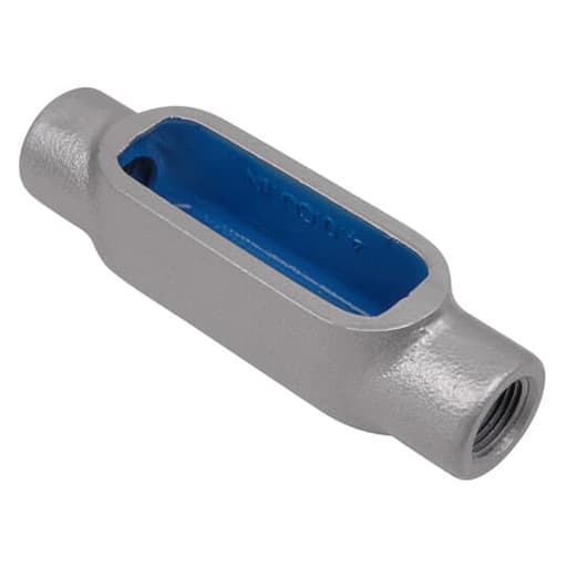 Ocal / Thomas & Betts - Ocal C28-4X-G 3/4" PVC-Coated Ocal-Blue® C-Style Conduit Body, Form-8 - Gray