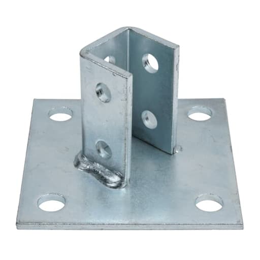 Thomas & Betts Co - Superstrut AP232EG Steel Diagonal Post Base Connector w/ SilverGalv finish