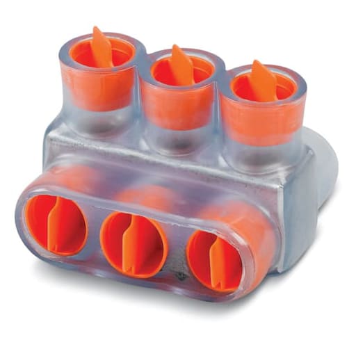 Thomas & Betts Co - Homac CSB-250-3 3-Position 2-Side Clear Insulated Multi-Tap