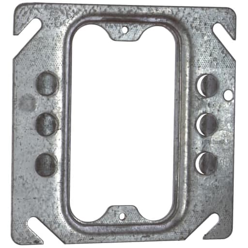 Thomas & Betts Co - Steel-City 52C62 4" Steel Square Box Device Cover, 1/4" Raised, 1.5 cu.in., Keyed for Plaster