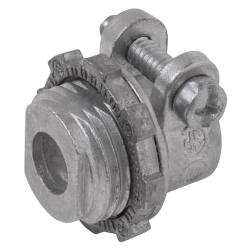 Thomas & Betts Co - Steel City XC275 1-1/2" Armored Cable/Flex Conduit Straight Squeeze Type Connector, Die Cast Zinc