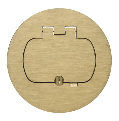 Thomas & Betts Co - Carlon E97BR Duplex/GFCI Brass Floor Box Cover