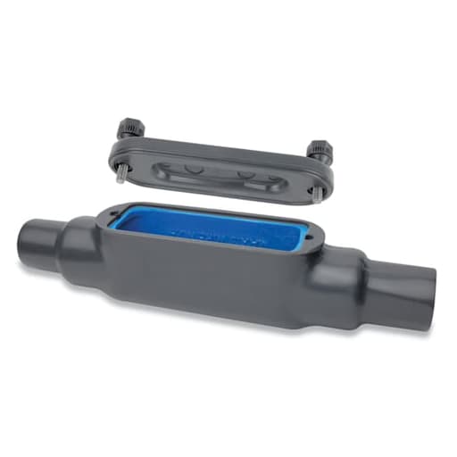 Thomas & Betts Co - Ocal C68-4X-G 2" PVC-Coated Ocal-Blue® C-Style Conduit Body, Form-8 - Gray