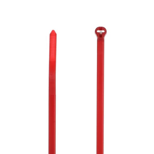 Thomas & Betts Co - Thomas & Betts TY25M-2 2-Piece Bulk Pack 7 Inch 50 lb Red Nylon Cable Tie